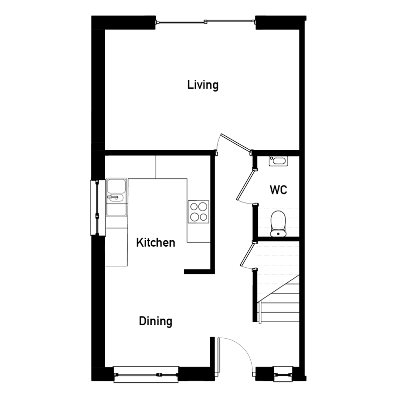 3 bedroom semidetached The Hughes for sale in Ayr plot 94