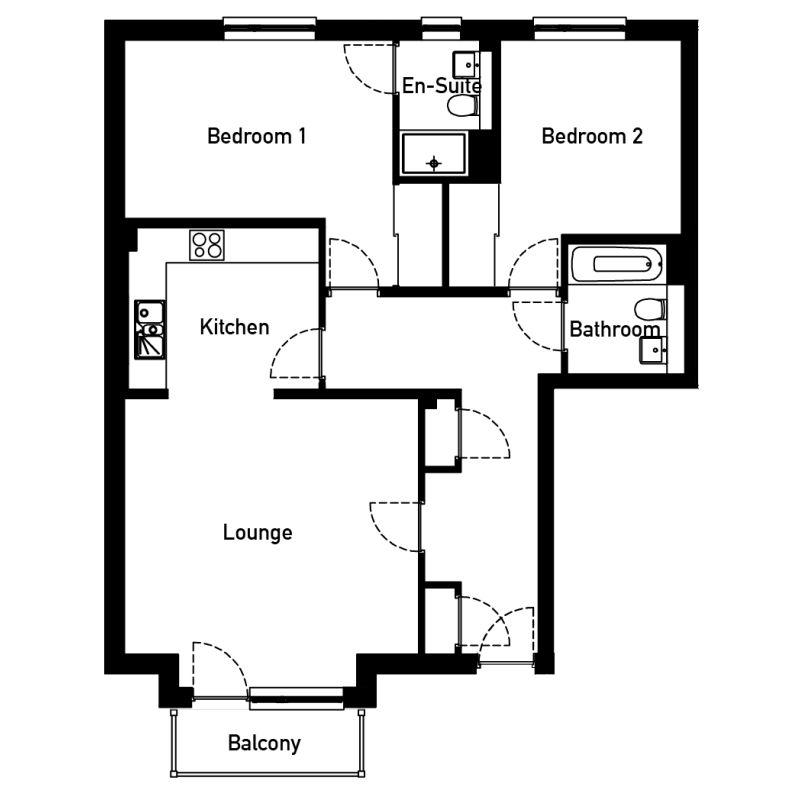 2 bedroom apartment The Dumfries SHOW APARTMENT for sale in Newton